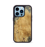 iPhone 14 Pro Wood Phone Case - Brandy (Wood Burl, 809336)