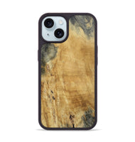 iPhone 15 Wood Phone Case - Brandy (Wood Burl, 809336)