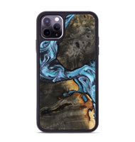 iPhone 11 Pro Max Wood Phone Case - Issac (Blue, 809349)