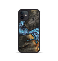 iPhone 12 mini Wood Phone Case - Issac (Blue, 809349)