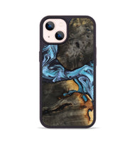 iPhone 14 Wood Phone Case - Issac (Blue, 809349)