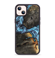 iPhone 14 Plus Wood Phone Case - Issac (Blue, 809349)