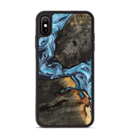 iPhone Xs Max Wood Phone Case - Issac (Blue, 809349)