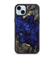 iPhone 15 Plus Wood Phone Case - Ernest (Blue, 809350)