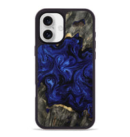 iPhone 16 Plus Wood Phone Case - Ernest (Blue, 809350)