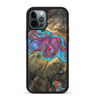 iPhone 12 Pro Max Wood Phone Case - Ettie (Blue, 809351)