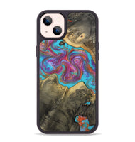 iPhone 14 Plus Wood Phone Case - Ettie (Blue, 809351)