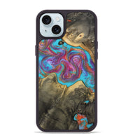 iPhone 15 Plus Wood Phone Case - Ettie (Blue, 809351)