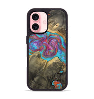 iPhone 16 Wood Phone Case - Ettie (Blue, 809351)