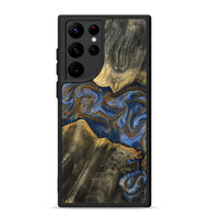 Galaxy S22 Ultra Wood Phone Case - Lance (Teal & Gold, 809406)