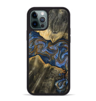 iPhone 12 Pro Max Wood Phone Case - Lance (Teal & Gold, 809406)