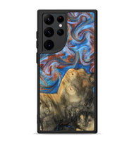 Galaxy S22 Ultra Wood Phone Case - Tillie (Teal & Gold, 809408)