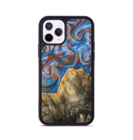 iPhone 11 Pro Wood Phone Case - Tillie (Teal & Gold, 809408)