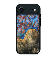 iPhone 17 Air Wood Phone Case - Tillie (Teal & Gold, 809408)