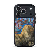 iPhone 17 Pro Wood Phone Case - Tillie (Teal & Gold, 809408)