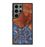 Galaxy S23 Ultra Wood Phone Case - Jadiel (Teal & Gold, 809409)