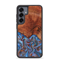 Galaxy S25 Plus Wood Phone Case - Jadiel (Teal & Gold, 809409)