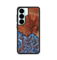 Galaxy S26 Wood Phone Case - Jadiel (Teal & Gold, 809409)