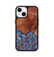 iPhone 13 Wood Phone Case - Jadiel (Teal & Gold, 809409)