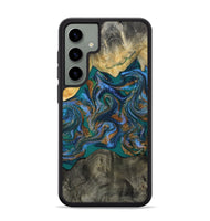Galaxy S24 Plus Wood Phone Case - Alonzo (Teal & Gold, 809410)
