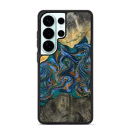 Galaxy S26 Ultra Wood Phone Case - Alonzo (Teal & Gold, 809410)
