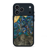 iPhone 17 Pro Max Wood Phone Case - Alonzo (Teal & Gold, 809410)