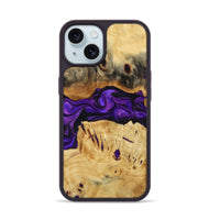 iPhone 15 Wood Phone Case - Nella (Purple, 809414)