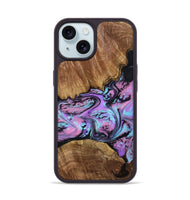 iPhone 15 Wood Phone Case - Laila (Purple, 809415)