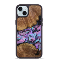 iPhone 15 Plus Wood Phone Case - Laila (Purple, 809415)