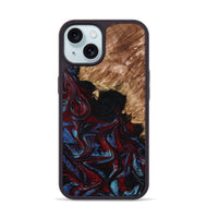 iPhone 15 Wood Phone Case - Ainara (Red, 809416)