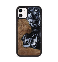iPhone 11 Wood Phone Case - Emilee (Black & White, 809418)