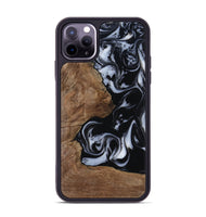 iPhone 11 Pro Max Wood Phone Case - Emilee (Black & White, 809418)
