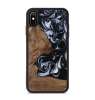 iPhone Xs Max Wood Phone Case - Emilee (Black & White, 809418)