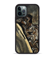 iPhone 12 Pro Max Wood Phone Case - Gena (Black & White, 809419)