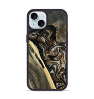iPhone 15 Wood Phone Case - Gena (Black & White, 809419)