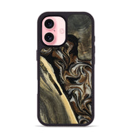 iPhone 16 Wood Phone Case - Gena (Black & White, 809419)