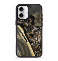 iPhone 16 Plus Wood Phone Case - Gena (Black & White, 809419)