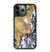 iPhone 13 Pro Max Wood Phone Case - Dalia (Black & White, 809420)