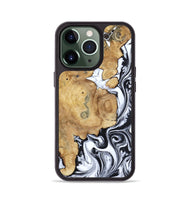 iPhone 13 Pro Wood Phone Case - Dalia (Black & White, 809420)