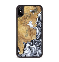 iPhone Xs Max Wood Phone Case - Dalia (Black & White, 809420)