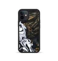 iPhone 12 mini Wood Phone Case - Jericho (Black & White, 809421)