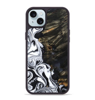 iPhone 15 Plus Wood Phone Case - Jericho (Black & White, 809421)