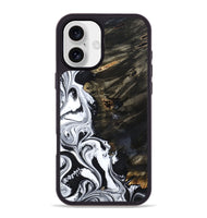 iPhone 16 Plus Wood Phone Case - Jericho (Black & White, 809421)