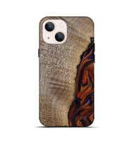 iPhone 13 mini Wood Live Edge Phone Case - Uriel (Red, 809445)