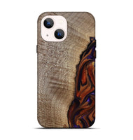 iPhone 14 Wood Live Edge Phone Case - Uriel (Red, 809445)