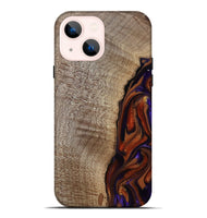 iPhone 14 Plus Wood Live Edge Phone Case - Uriel (Red, 809445)