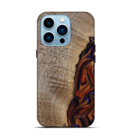 iPhone 14 Pro Wood Live Edge Phone Case - Uriel (Red, 809445)