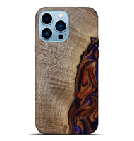 iPhone 14 Pro Max Wood Live Edge Phone Case - Uriel (Red, 809445)