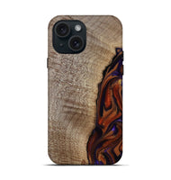 iPhone 15 Wood Live Edge Phone Case - Uriel (Red, 809445)
