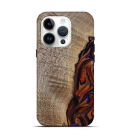 iPhone 15 Pro Wood Live Edge Phone Case - Uriel (Red, 809445)
